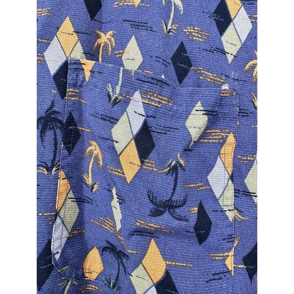 Vintage Men's Gramicci Purple Shirt Short Sleeve Palm Tree Print All Over Sz L - Picture 4 of 10